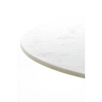 Light & Living Leyda eettafel Ø100x78 cm - marmer - wit/antiek brons