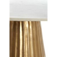 Light & Living Leyda eettafel Ø100x78 cm - marmer - wit/antiek brons