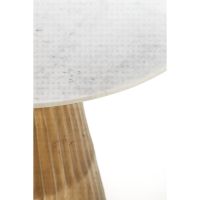 Light & Living Leyda eettafel Ø100x78 cm - marmer - wit/antiek brons