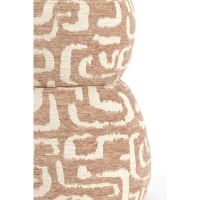 Light & Living Leyla poef Ø40x46 cm - terra/beige