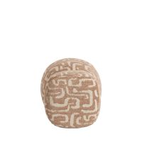 Light & Living Leyla poef Ø40x46 cm - terra/beige