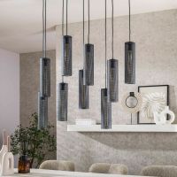 Fraaai Zuri hanglamp 5+4 mesh - artic zwart