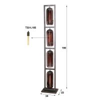 Wrexham vloerlamp 4L 190 cm staal smoke van het woonmerk Fraaai