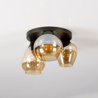 Fraaai Elouise plafondlamp 3-lichts - Amber glas