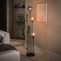 Fraaai Bruno vloerlamp 5-lichts - zwart