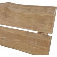 Teak bankje boomstam 130 cm