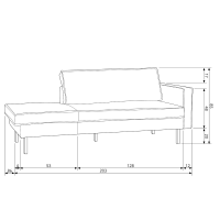 Rodeo daybed rechts bouclé naturel van het woonmerk BePureHome