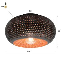 Gear plafondlamp Ø35 cm metaal punch van het woonmerk Fraaai