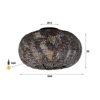 Fraaai Armin plafondlamp Ø40 cm - zwart/bruin