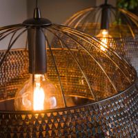 Fraaai Armin hanglamp 2L armor ø60 - zwart bruin