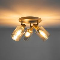 Fraaai Lucien plafondlamp rond 3-lichts - beige