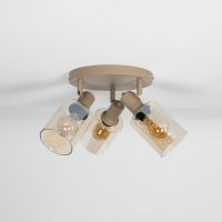 Fraaai Lucien plafondlamp rond 3-lichts - beige