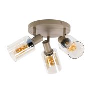 Fraaai Lucien plafondlamp rond 3-lichts - beige