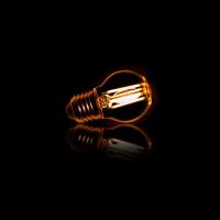 Fraaai LED E27 lamp gloeidraad bol 4,5 cm