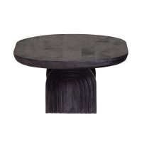 Steppe ovale salontafel - mangohout - zwart van het woonmerk Woood