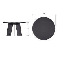 Woood Fries eettafel eiken ø129 cm - zwart