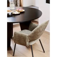Woood Fries eettafel eiken ø129 cm - zwart