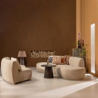 Woood Maan salontafel mdf 40xø80 cm - donkerbruin
