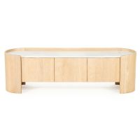 Eleonora Don tv-meubel 165 cm - naturel hout/marmer