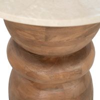 Eleonora Bijzettafel Pippa - mangohout/Botochino marmer