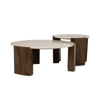 Eleonora Salontafel Joan - mangohout/Botochino marmer
