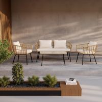 Svea Cem loungeset - naturel - rattan