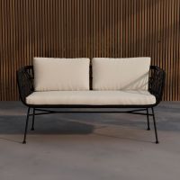 Svea Tim tuinbank rotan - zwart/zwart