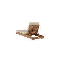 Svea Iris ligbed teakhout incl. beige kussen