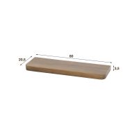 Fraaai Marino wandplank - 60 cm - acaciahout - bruin
