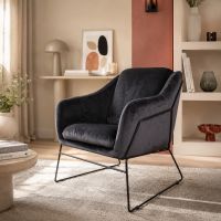 DS4U Antonio fauteuil velvet zwart