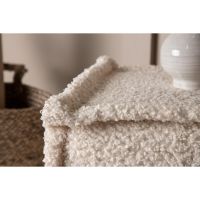 Svea Rex hocker - boucle - lichtgrijs
