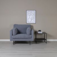 Svea Kiva fauteuil - teddy - donkergrijs