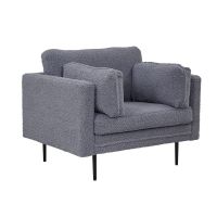 Svea Kiva fauteuil - teddy - donkergrijs