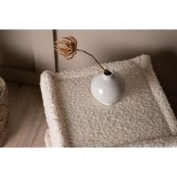 Svea Rex hocker - boucle - lichtgrijs