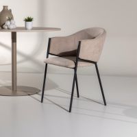 Svea Eveline eetkamerstoel - velvet - beige