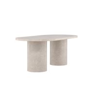 Svea Antonio ovale eettafel - 100 x 200 cm - marmerlook