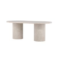 Svea Antonio ovale eettafel - 100 x 200 cm - marmerlook