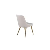 Svea Zelano eetkamerstoel - gouden poot - velvet - beige
