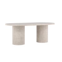 Svea Antonio ovale eettafel - 100 x 200 cm - marmerlook