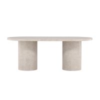 Svea Antonio ovale eettafel - 100 x 200 cm - marmerlook