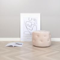 Svea Juno hocker - velvet - beige