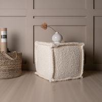 Svea Rex hocker - boucle - lichtgrijs