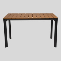 Arezzo tuintafel rechthoek polywood teaklook 130x70 cm van het woonmerk Les