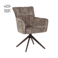 Tower Living Bardi armstoel - anodic bruin onderstel