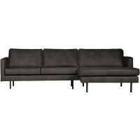 Chaise Longue Rodeo Rechts Zwart