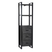 Livingfurn Norris stellingkast met lades 55 cm - zwart