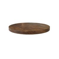Label51 Rond Restaurant-/Bartafelblad - Straight Edge - Nature Smooth - Mangohout - 120 cm
