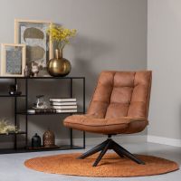 Woood Jouke draaifauteuil kunstleer