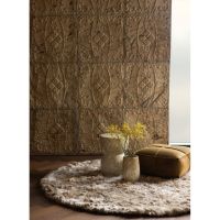 Woood Praline vloerkleed rond 200 cm