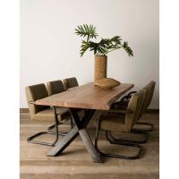 Tower Living Yunta eettafel - 220 cm - bruin